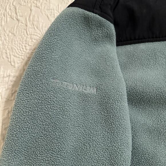 Columbia‎ Titanium Two Tone Fleece Zip Black And Light Green Fleece Women Medium - Picture 5 of 10